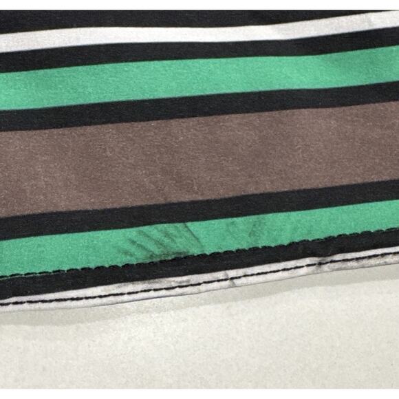 RVCA Men’s Size 36 Striped Board Shorts Swim Green Brown Black By PM Tenore - Picture 8 of 8